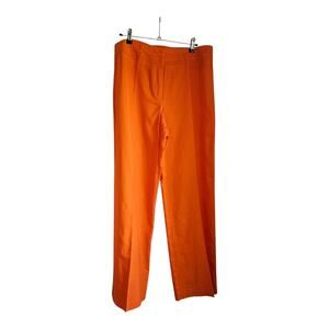 Ashley Stewart Womens 14W Dress Pants Linen Blend Orange DEFECT